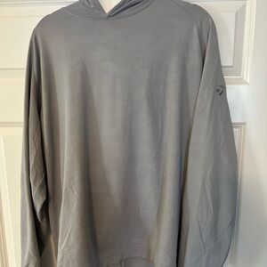 Peter Millar x TaylorMade Light Gray Hooded Pullover